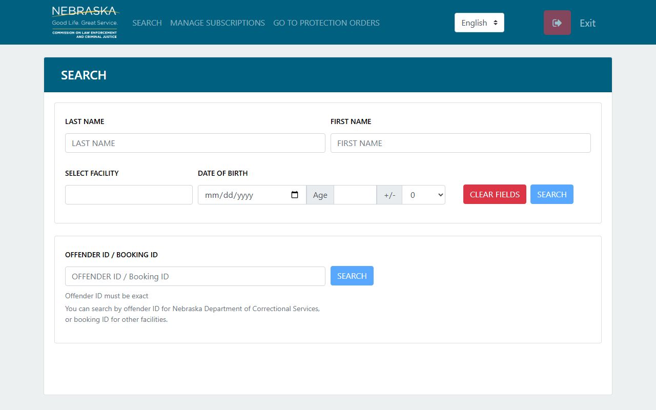 NEVCAP offender search for Morrill County inmate custody lookup